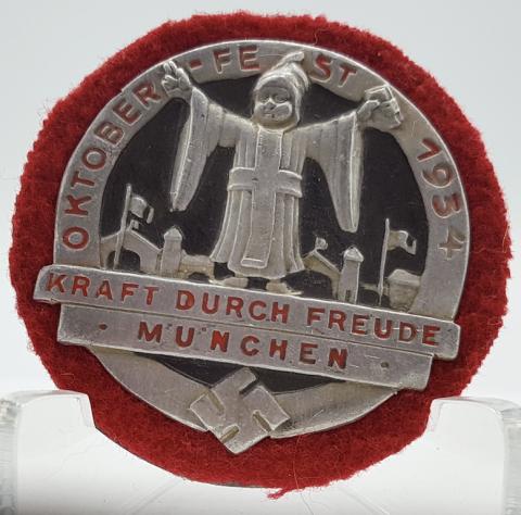 WW2 GERMAN NAZI NSDAP THIRD REICH 1934 OKTOBER FEST BADGE - MUNCHEN