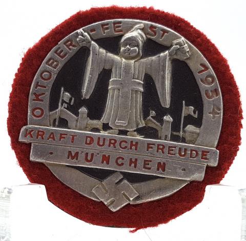 WW2 GERMAN NAZI NSDAP THIRD REICH 1934 OKTOBER FEST BADGE - MUNCHEN