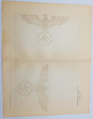 WW2 GERMAN NAZI MAP LUFTWAFFE STAMPED WAFFEN SS INVASION OF POLAND 1939