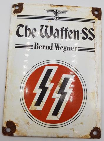 WW2 GERMAN NAZI WALL SIGN BOOK  WAFFEN SS BERND WEGNER SS RUNES