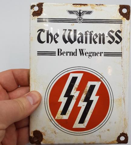 WW2 GERMAN NAZI WALL SIGN BOOK  WAFFEN SS BERND WEGNER SS RUNES