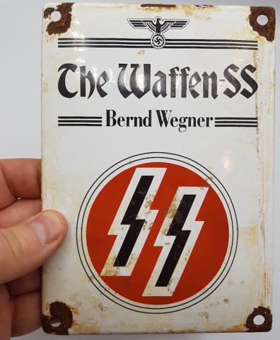 WW2 GERMAN NAZI WALL SIGN BOOK  WAFFEN SS BERND WEGNER SS RUNES