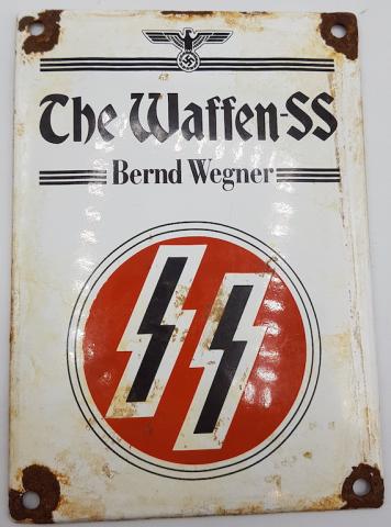 WW2 GERMAN NAZI WALL SIGN BOOK  WAFFEN SS BERND WEGNER SS RUNES