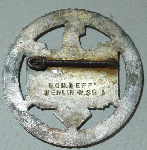 WW2 GERMAN NAZI RARE Breslau Wrocław 1938 sports badge WITH REICH EAGLE & SWASTIKA