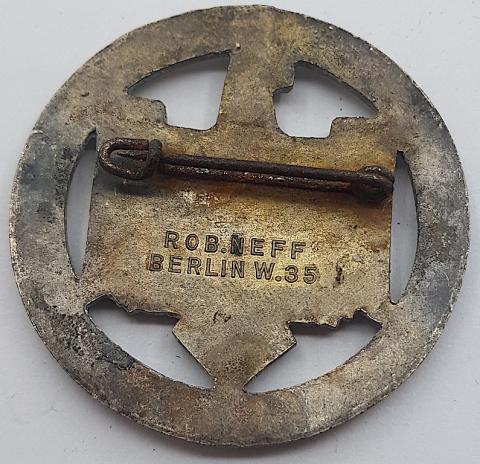 WW2 GERMAN NAZI RARE Breslau Wrocław 1938 sports badge WITH REICH EAGLE & SWASTIKA