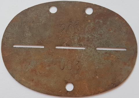 WW2 GERMAN NAZI RARE CONCENTRATION CAMP AUSCHWITZ BIRKENAU WAFFEN SS TOTENKOPF GUARD DOGTAG RELIC FOUND - HOLOCAUST JEW JEWISH ORIGINAL ARTIFACTS