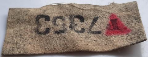 CONCENTRATION CAMP BUCHENWALD UNIFORM JACKET PATCH ID HOLOCAUST ORIGINAL CONCENTRATION CAMP BUCHENWALD UNIFORM JACKET PATCH ID HOLOCAUST ORIGINAL