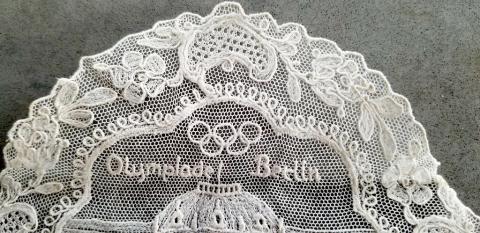 WW2 GERMAN NAZI RARE DOILY FROM THE 1936 BERLIN SPORTS OLYMPICS OF THE THIRD REICH ADOLF HITLER NSDAP 