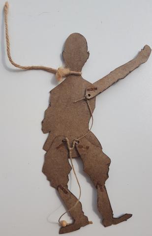 WW2 GERMAN NAZI RARE DUTCH HANGED ANTI ADOLF HITLER PROPAGANDA PUPPET WITH NSDAP SWASTIKA ARMBAND - NICE!