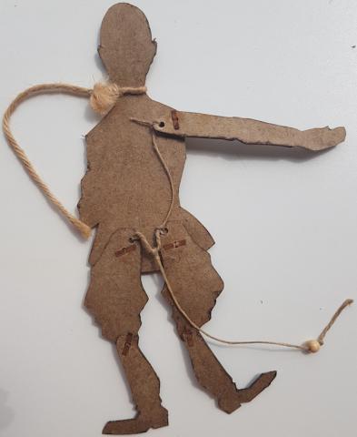 WW2 GERMAN NAZI RARE DUTCH HANGED ANTI ADOLF HITLER PROPAGANDA PUPPET WITH NSDAP SWASTIKA ARMBAND - NICE!