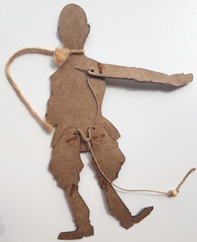 WW2 GERMAN NAZI RARE DUTCH HANGED ANTI ADOLF HITLER PROPAGANDA PUPPET WITH NSDAP SWASTIKA ARMBAND - NICE!