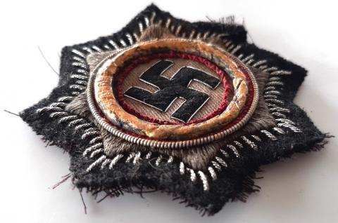 WW2 GERMAN NAZI RARE GERMAN CROSS IN CLOTH AWARD PATCH 