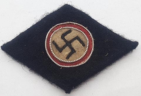 WW2 GERMAN NAZI HITLER YOUTH DIAMOND TUNIC SLEEVE PATCH WITH SWASTIKA HJ DJ HITLERJUGEND UNIFORM