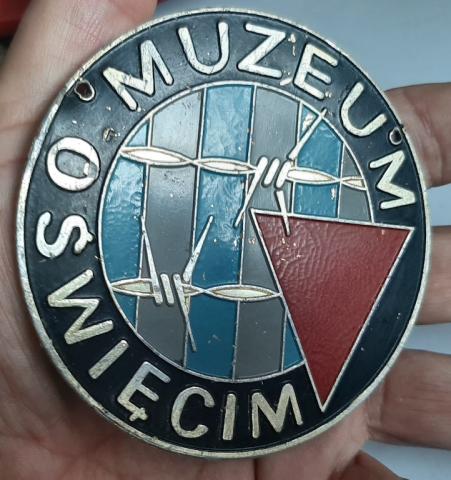 WW2 GERMAN NAZI RARE HOLOCAUST CONCENTRATION CAMP AUSCHWITZ MUSEUM WALL PLATE 1950S JEWISH JUDE SHOAH