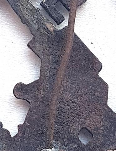 WW2 GERMAN NAZI RARE LUFTWAFFE FLAK BADGE MEDAL AWARD GROUND DUG FOUND RELIC MARKED ON THE BACK