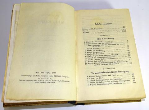 WW2 GERMAN NAZI RARE MEIN KAMPF, WEDDING EDITION HARDCOVER BOOK ADOLF HITLER NSDAP