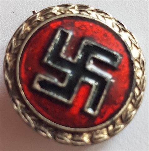 WW2 GERMAN NAZI RARE NSDAP PARTISAN SWASTIKA BROCHE MEMBERSHIP PIN