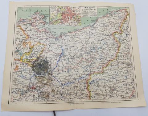 WW2 GERMAN NAZI OFFENSIVE MAP NSDAP WAFFEN SS STAMP COMBAT WAR 