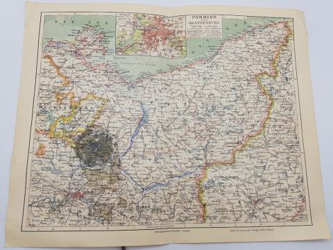 WW2 GERMAN NAZI OFFENSIVE MAP NSDAP WAFFEN SS STAMP COMBAT WAR 