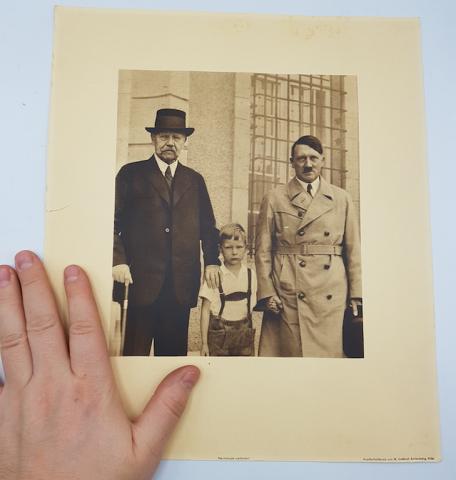 WW2 GERMAN NAZI RARE ORIGINAL WAR TIME PERIOD ADOLF HITLER PHOTO A4 NUMBERED