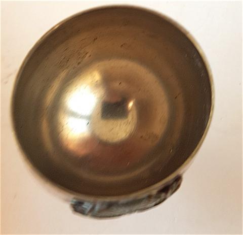 WW2 GERMAN NAZI RARE RELIC FOUND IN HERMANN GOERING CARINHALL HUNTING MANSION HOUSE SILVER CUP WITH THE HUNTING NAZI GOERING LOGO ON IT WOW