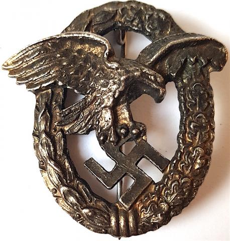 WW2 GERMAN NAZI RARE RELIC FOUND LUFTWAFFE OBSERVER BADGE MEDAL AWARD Luftwaffe Beobachterabzeichen