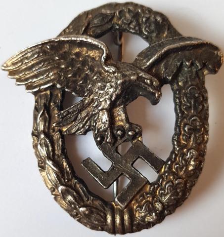 WW2 GERMAN NAZI RARE RELIC FOUND LUFTWAFFE OBSERVER BADGE MEDAL AWARD Luftwaffe Beobachterabzeichen