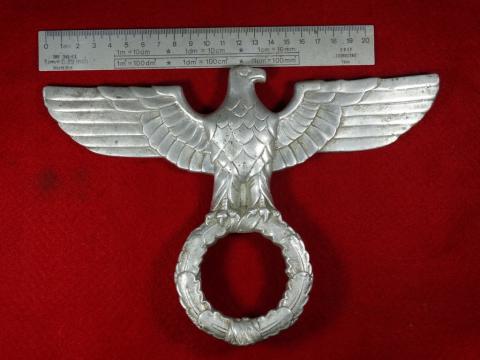 WW2 GERMAN NAZI RARE RZM NSDAP POLE TOP OF FLAG DENAZIFIED EAGLE