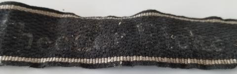 WW2 GERMAN NAZI RARE TUNIC REMOVED - THEODORE EICKE 3ND WAFFEN SS PANZER TOTENKOPF DIVISION CUFF TITLE PART - DACHAU CONCENTRATION CAMP FOUNDER