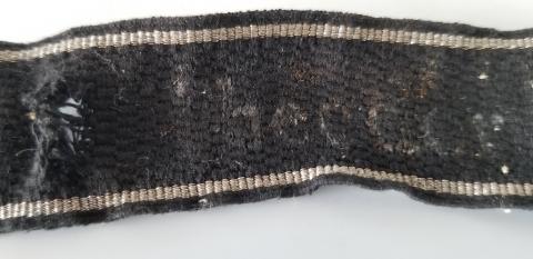 WW2 GERMAN NAZI RARE TUNIC REMOVED - THEODORE EICKE 3ND WAFFEN SS PANZER TOTENKOPF DIVISION CUFF TITLE PART - DACHAU CONCENTRATION CAMP FOUNDER