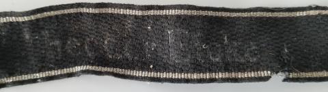 WW2 GERMAN NAZI RARE TUNIC REMOVED - THEODORE EICKE 3ND WAFFEN SS PANZER TOTENKOPF DIVISION CUFF TITLE PART - DACHAU CONCENTRATION CAMP FOUNDER