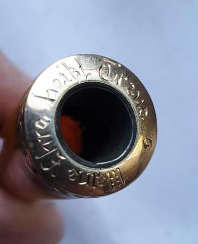 WW2 GERMAN NAZI WAFFEN SS CIGARETTE HOLDER CASE SS RUNES DAGGER MOTTO "Meine Ehre heißt Treue"