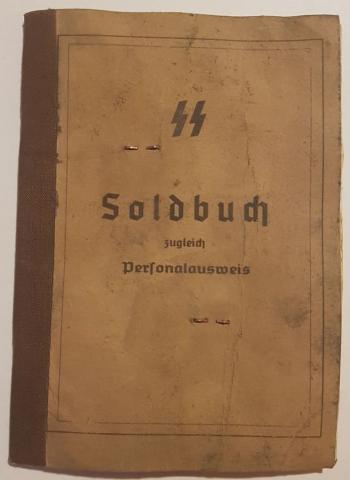 WW2 GERMAN NAZI RARE WAFFEN SS INFANTERIE OFFICER SOLDBUCH ID