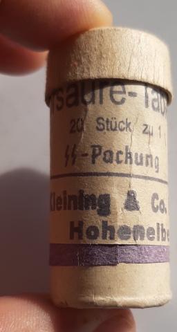WW2 GERMAN NAZI RARE WAFFEN SS PACKUNG EMPTY BOTTLE OF borsaure ANTISEPTIC FOR WOUNDS