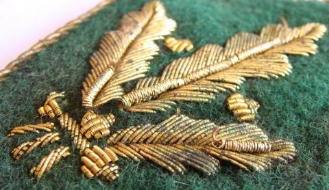 WW2 GERMAN NAZI RARE WAFFEN SS POLICE GENERAL COLLAR TAB TUNIC REMOVED POLIZEI GESTAPO