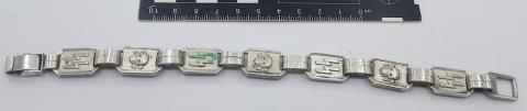 WW2 GERMAN NAZI RARE WAFFEN SS TOTENKOPF BRACELET MADE FROM SS DAGGER CHAINED PARTS
