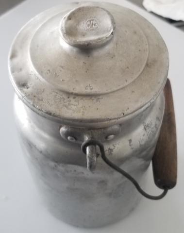 WW2 GERMAN NAZI RARE WAFFEN SS TOTENKOPF GUARD METAL CONTAINER FROM CONCENTRATION CAMP K.L FLOSSENBURG HOLOCAUST JEW JEWISH