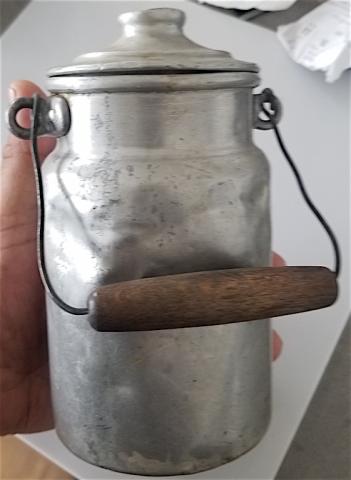 WW2 GERMAN NAZI RARE WAFFEN SS TOTENKOPF GUARD METAL CONTAINER FROM CONCENTRATION CAMP K.L FLOSSENBURG HOLOCAUST JEW JEWISH
