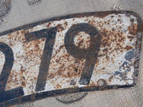 WW2 GERMAN NAZI RARE WAFFEN SS TOTENKOPF PANZER MOTORCYCLE LICENCE PLATE III REICH STAMPED RELIC FOUND