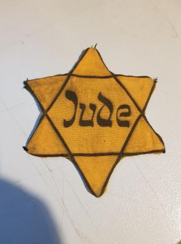 WW2 GERMAN NAZI RARE WORN STAR OF DAVID JUDE - HOLOCAUST JEW JEWISH ORIGINAL
