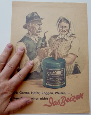 WW2 GERMAN NAZI RARE ZYKLON B CANISTER GEGESCH COMPANY CEREZAN POISON POSTER MADE DURING THE WAR