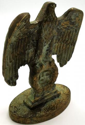 WW2 GERMAN NAZI RELIC FOUND ADOLF HITLER NSDAP BRASS DESKTOP EAGLE PODIUM WW2 GERMAN NAZI RELIC FOUND ADOLF HITLER NSDAP BRASS DESKTOP EAGLE PODIUM