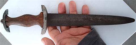 WW2 GERMAN NAZI SA - NSKK OR NPEA DAGGER SCABBARD BLADE CROSSGUARDS RELIC GROUND DUG FOUND 