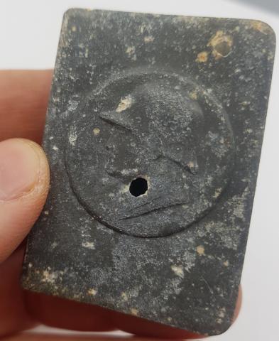 WW2 GERMAN NAZI RELIC GROUND DUG FOUND SOLDIER'S FIELD GEAR MATCHES COVER WITH BULLET HOLE