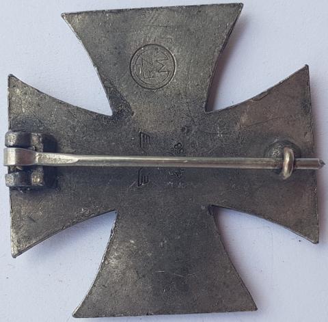 WW2 GERMAN NAZI ***REPLIKA*** OF AN IRON CROSS FIRST CLASS MEDAL AWARD BY RZM STAMPED