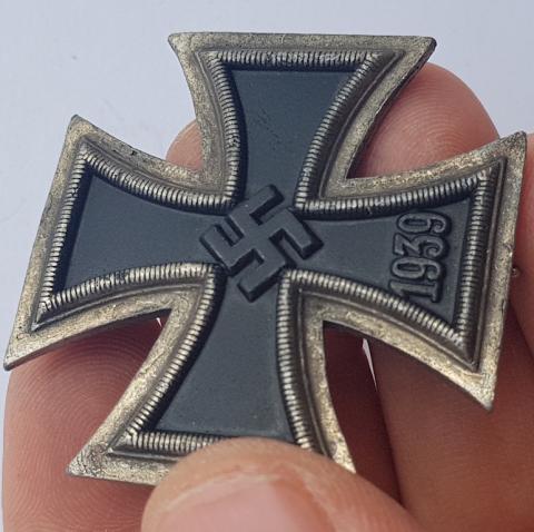 WW2 GERMAN NAZI ***REPLIKA*** OF AN IRON CROSS FIRST CLASS MEDAL AWARD BY RZM STAMPED