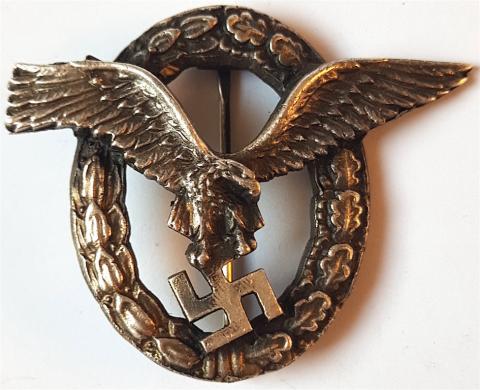 WW2 GERMAN NAZI ***REPLIKA*** LUFTWAFFE PILOT BADGE MEDAL AWARD