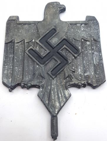 WW2 GERMAN NAZI III REICH EAGLE SWASTIKA POLE TOP OF PENNANT FLAG NSDAP