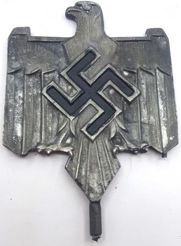 WW2 GERMAN NAZI III REICH EAGLE SWASTIKA POLE TOP PENNANT FLAG NSDAP