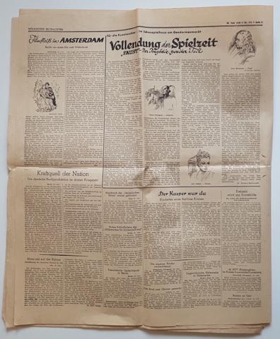 WW2 GERMAN NAZI THIRD REICH VOLKISCHER BEOBACHTER JOURNAL GAZETTE SHOWING KRIEGSMARINE, WEHRMATCH